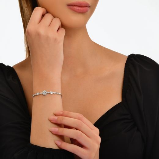 0.88 kt. Diamant-Hochzeits-Baguette-Armband