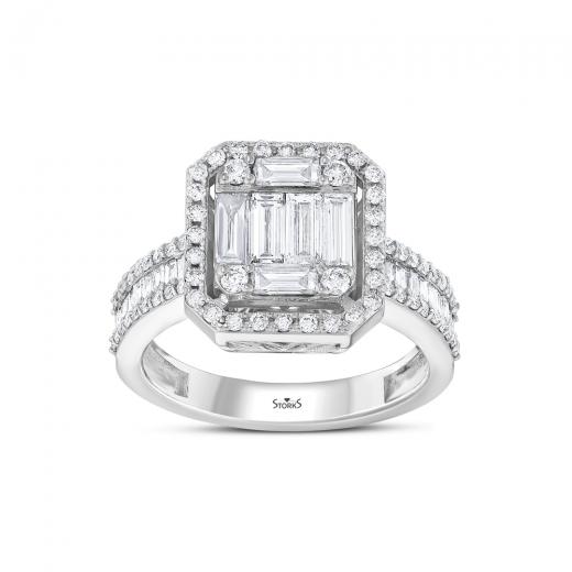 1.44 ct. Diamond Wedding Baguette Ring