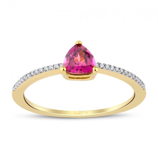 0.55 kt. Diamant-Turmalin-Ring