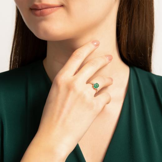 1.22 kt. Diamant Smaragd Ring