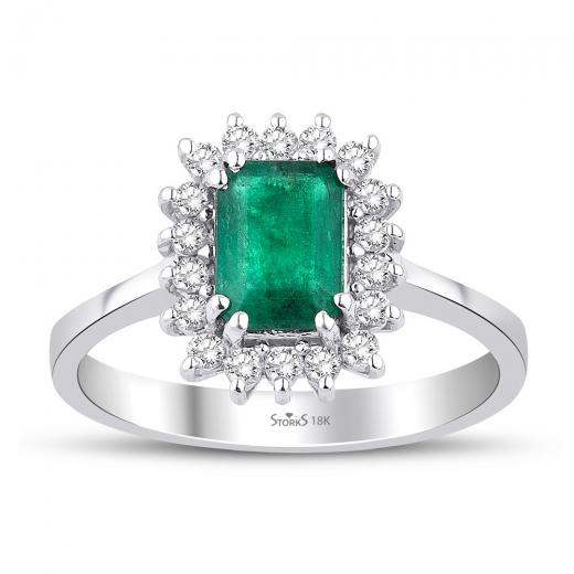 1.25 ct. Diamond Natural Emerald Ring
