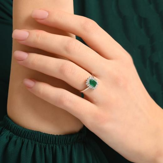 1.25 ct. Diamond Natural Emerald Ring