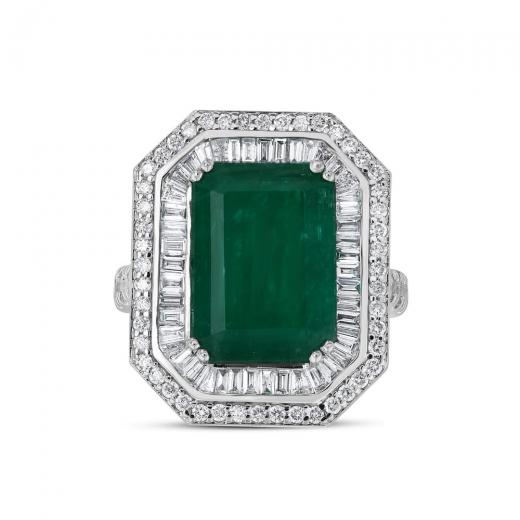6.47 kt. Diamant-Baguette-Ring mit nat