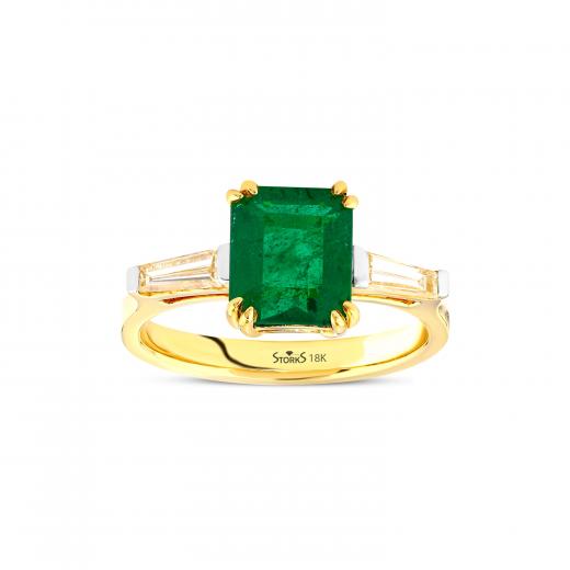 2.61 ct. Diamond Natural Emerald Ring